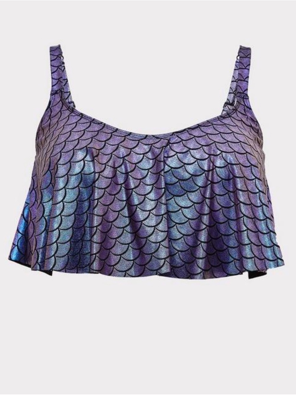 torrid Iridescent Purple Scallop Bralette bikini top